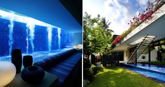 Tangga house piscina transparente